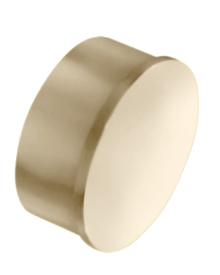 Flush Flat End Cap 1" - All finishes Satin Brass