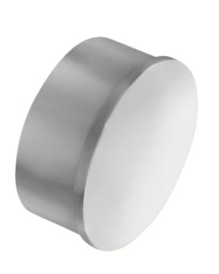 Flush Flat End Cap 1" - All finishes Satin Stainless Steel