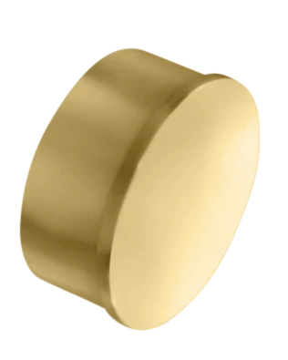 Flush Flat End Cap 1" - All finishes Polished Brass