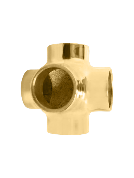 Flush SO Cross 1.5" - All finishes Polished Brass