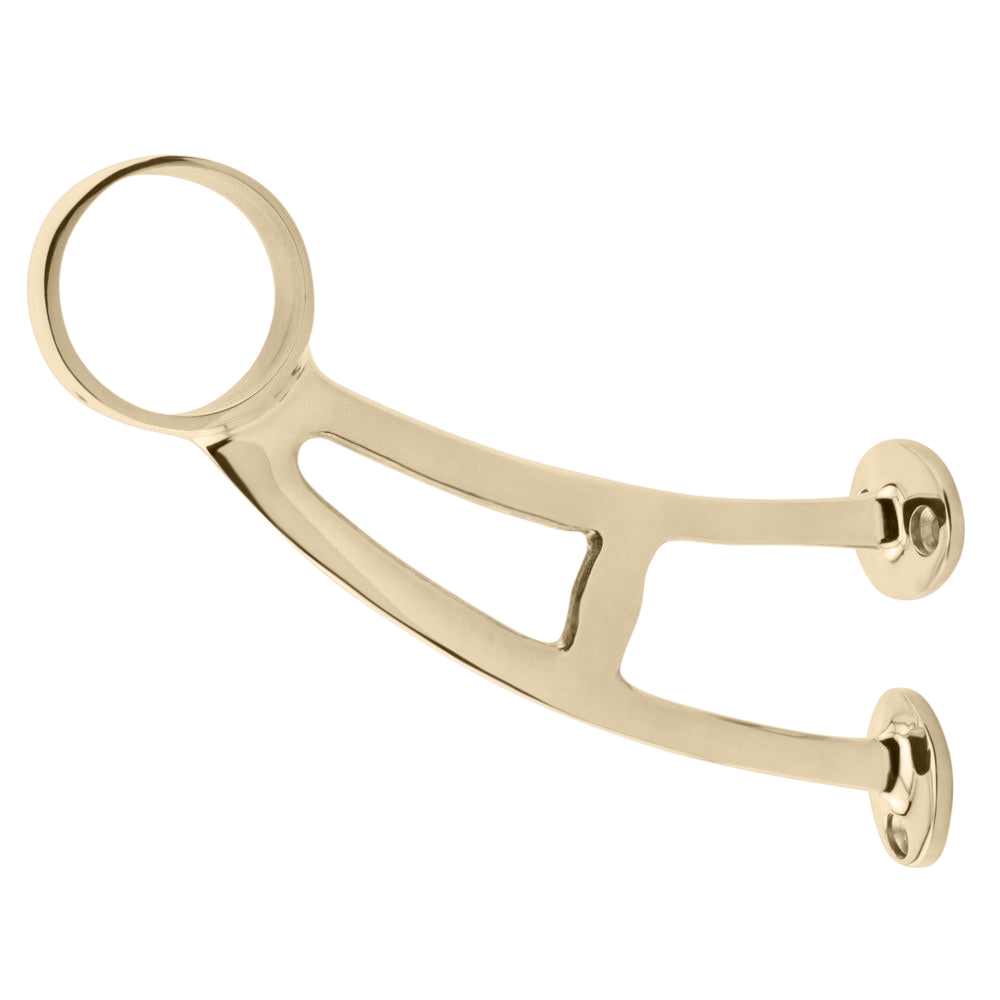 Foot Rail Bar Bracket 1.5" - All finishes Satin Brass