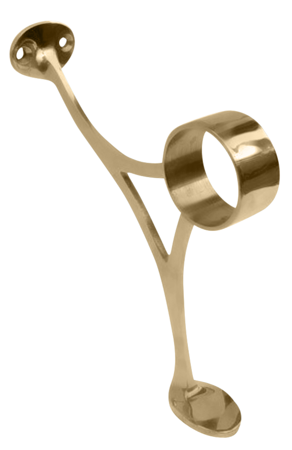 Foot Rail Combination Bracket 1.5" - All finishes Satin Brass