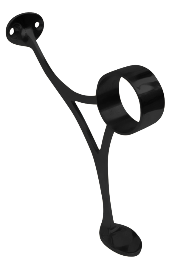 Foot Rail Combination Bracket 1.5" - All finishes Matte Black