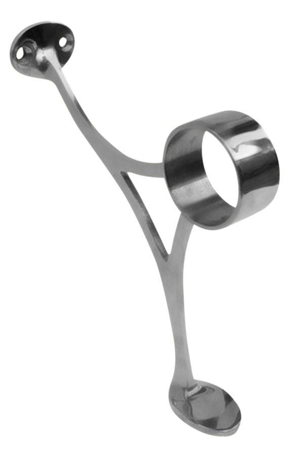 Foot Rail Combination Bracket 1.5" - All finishes Polished Stainless Steel