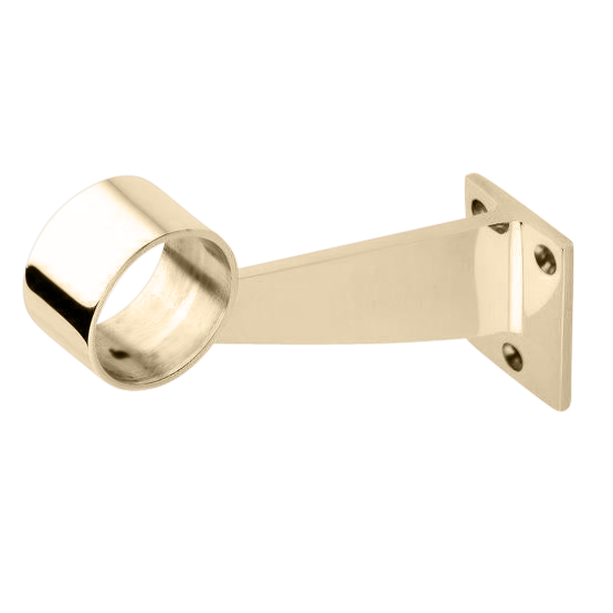 Foot Rail Contemporary Bracket (2"OD) - All finishes Satin Brass