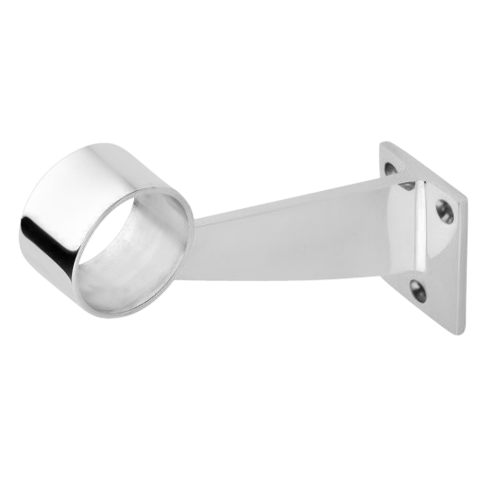 Foot Rail Contemporary Bracket (2"OD) - All finishes Satin Stainless Steel