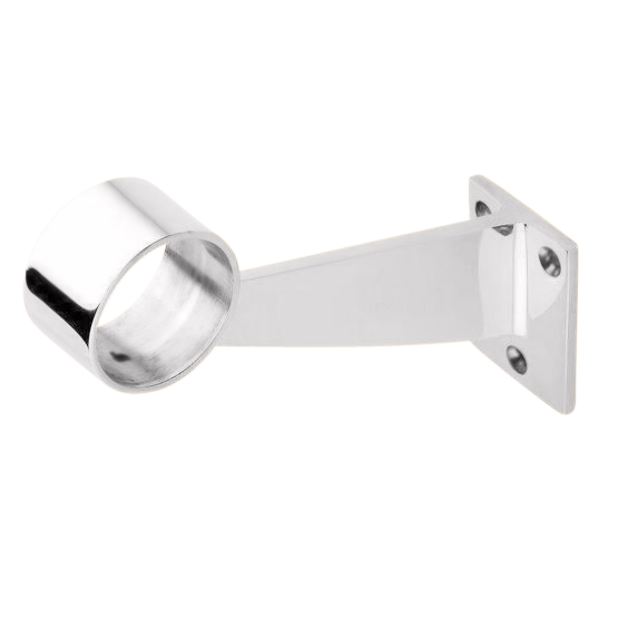 Foot Rail Contemporary Bracket (1.5" OD) - All finishes Polished Chrome