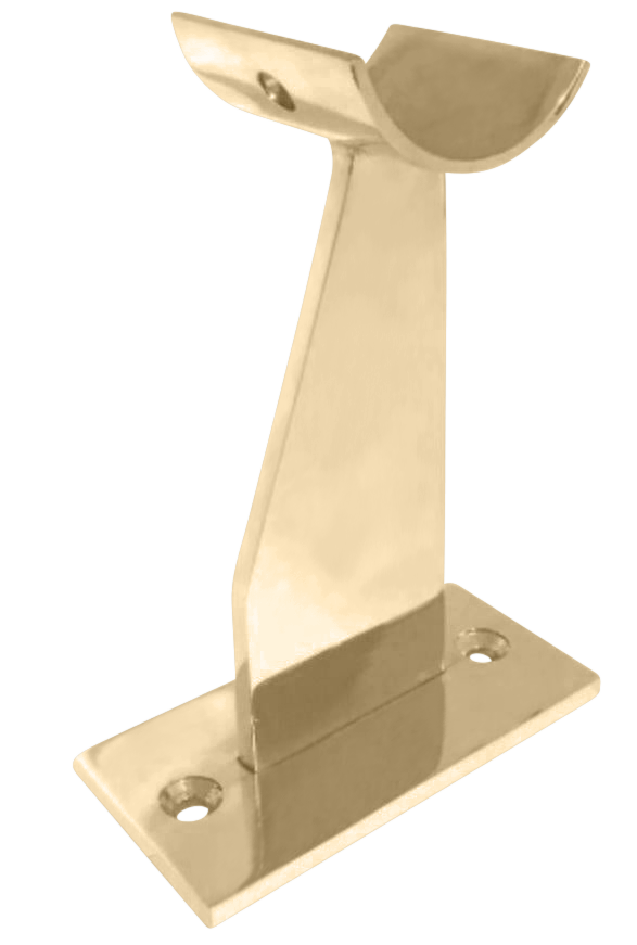 Foot Rail HD Floor Bracket (2") - All finishes Satin Brass