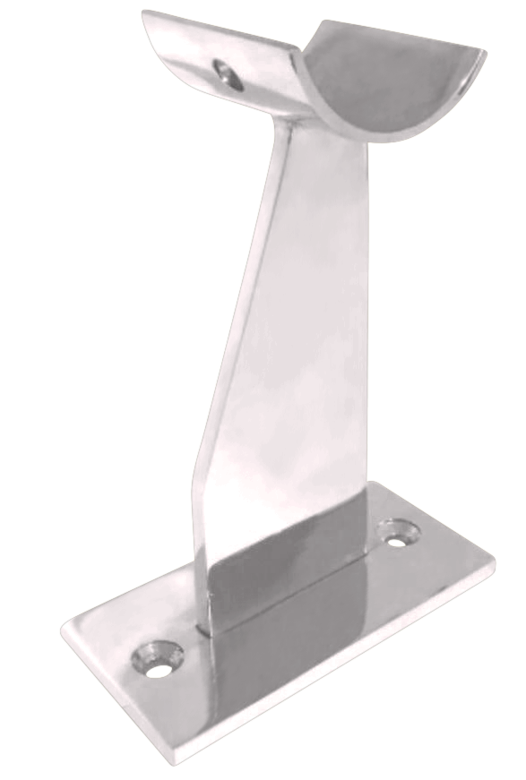 Foot Rail HD Floor Bracket (2") - All finishes Brushed Chrome
