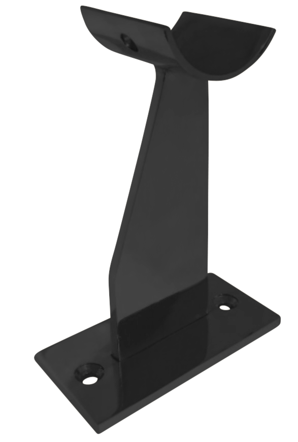 Foot Rail HD Floor Bracket (2") - All finishes Matte Black