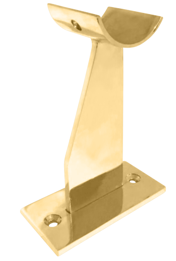 Foot Rail HD Floor Bracket (2") - All finishes Polished Brass