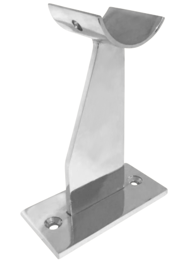 Foot Rail HD Floor Bracket (2") - All finishes Polished Chrome