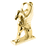 Foot Rail Pegasus Bracket (2"OD) - All finishes Polished Brass