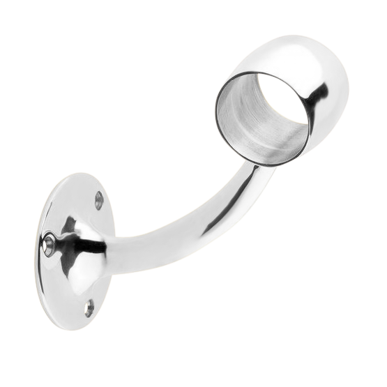 Foot Rail Streamlined Bracket 2.0" - All finishes Polished Chrome