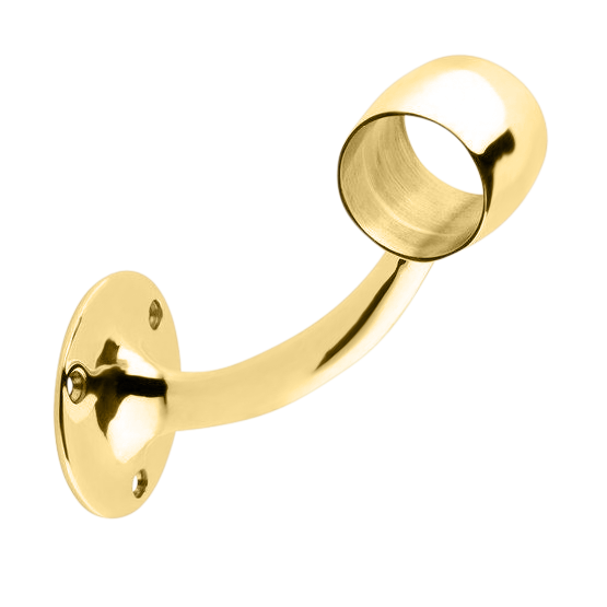 Foot Rail Streamlined Bracket 2.0" - All finishes Polished Brass