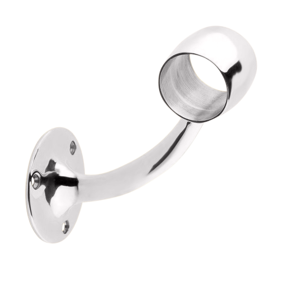 Foot Rail Streamlined Bracket 2.0" - All finishes Satin Chrome