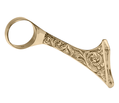 Foot Rail Victorian Bracket 2.0" - All finishes Satin Brass