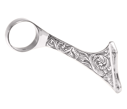 Foot Rail Victorian Bracket 2.0" - All finishes Satin Chrome