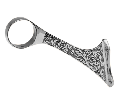 Foot Rail Victorian Bracket 2.0" - All finishes Polished Chrome