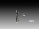 Partition Posts with Glass Clips - 1.5" OD tubing Corner