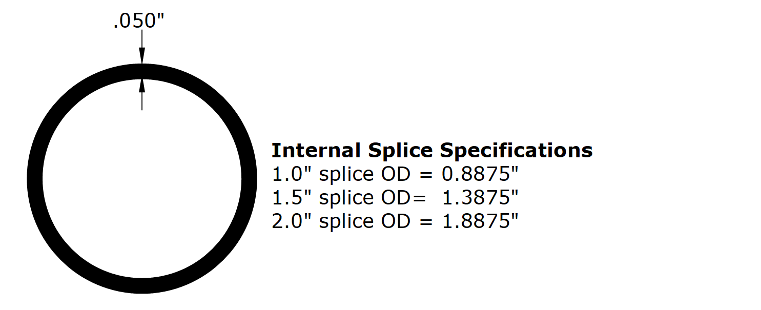 Internal Tubing Splice 2.0"