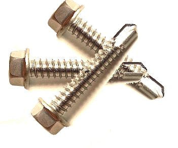 Brass Plated 1/2" Tek Screws  (100 count)