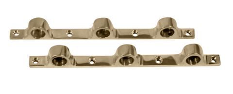 Soporte de barra de empuje triple (par de 5/8") - Todos los acabados