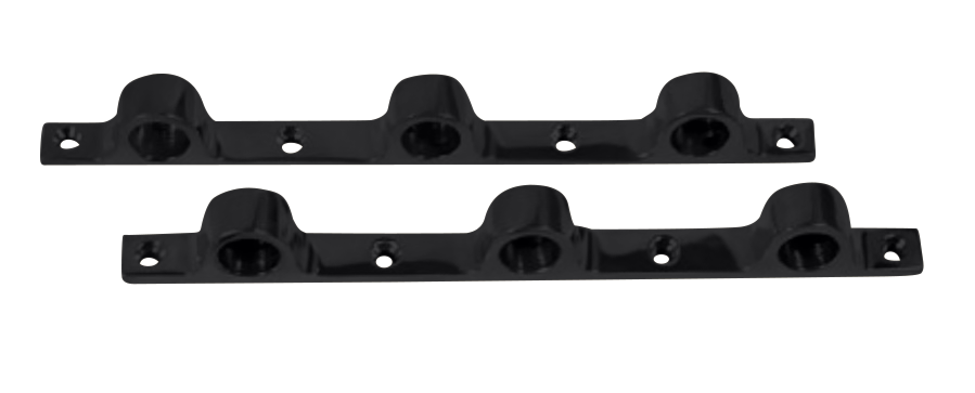 Triple Push Bar Bracket (5/8" Pair) - All finishes Matte Black