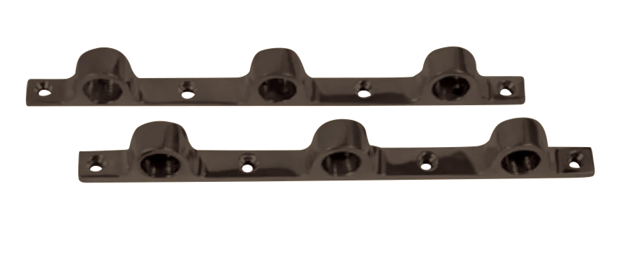 Triple Push Bar Bracket (5/8" Pair) - All finishes Oil-Rubbed Brass