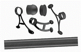 Foot Rail Kit - 1.5" OD Matte Black