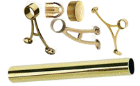 Foot Rail Kit - 2.0" OD Polished Brass