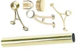 Foot Rail Kit - 2.0" OD Satin Brass